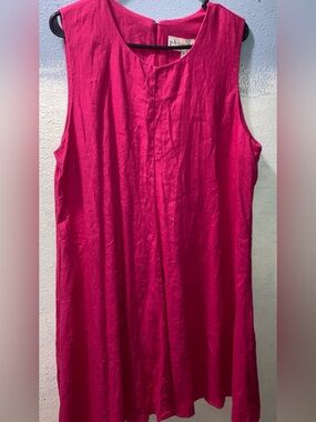 Philosophy Linen Sleeveless XL Pink Dress